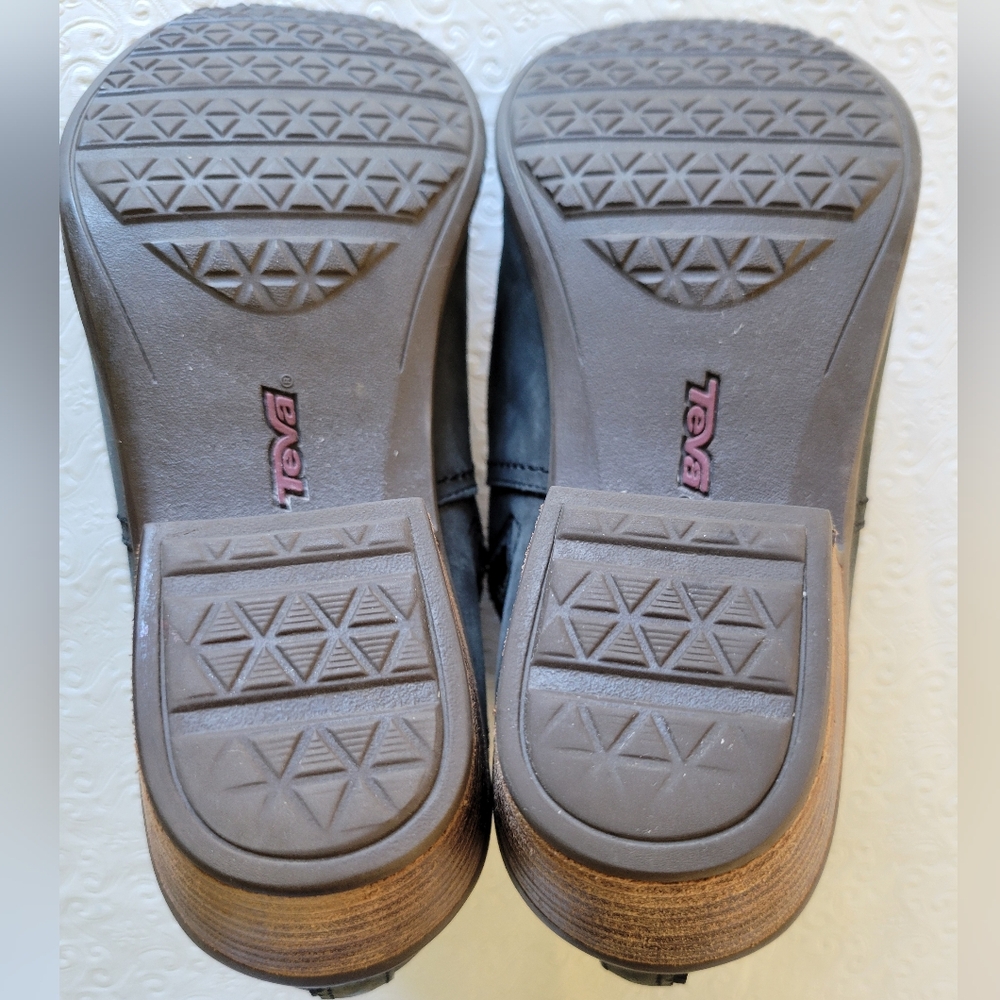 Teva Boots Gray Womens 9 Foxy Ankle Booties Heels Side Zipper 1008317 - Picture 7 of 12
